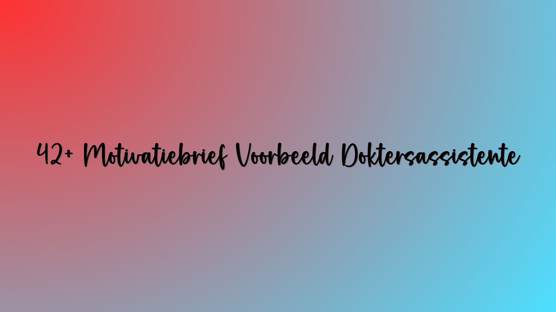 42+ Motivatiebrief Voorbeeld Doktersassistente